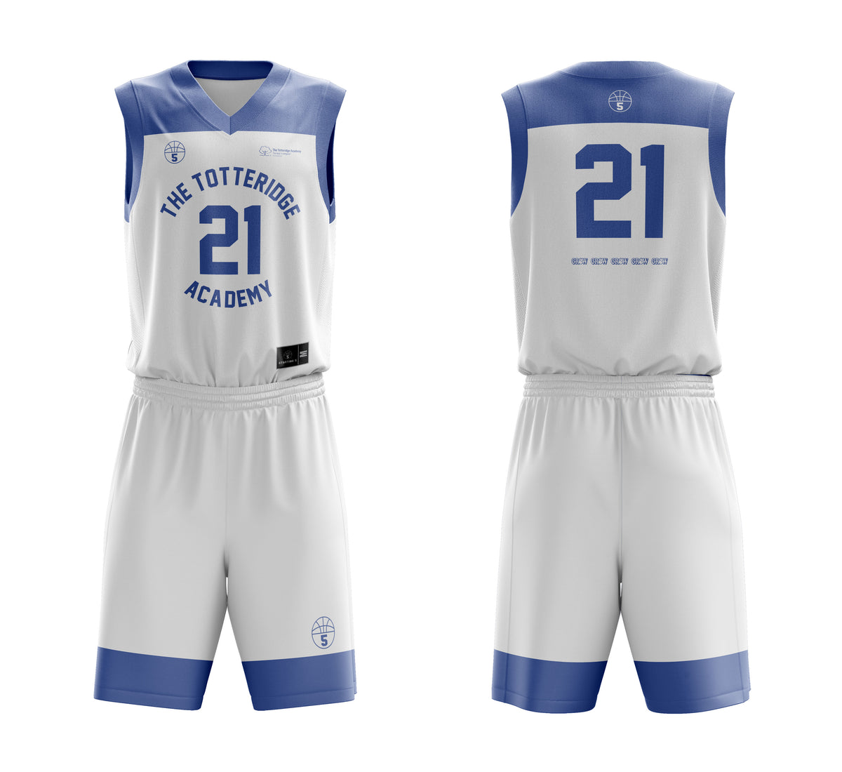 STARTING 5 Sublimated Custom Design Reversible Kit Example 5 - Basketball  Uniforms - Vest & Shorts