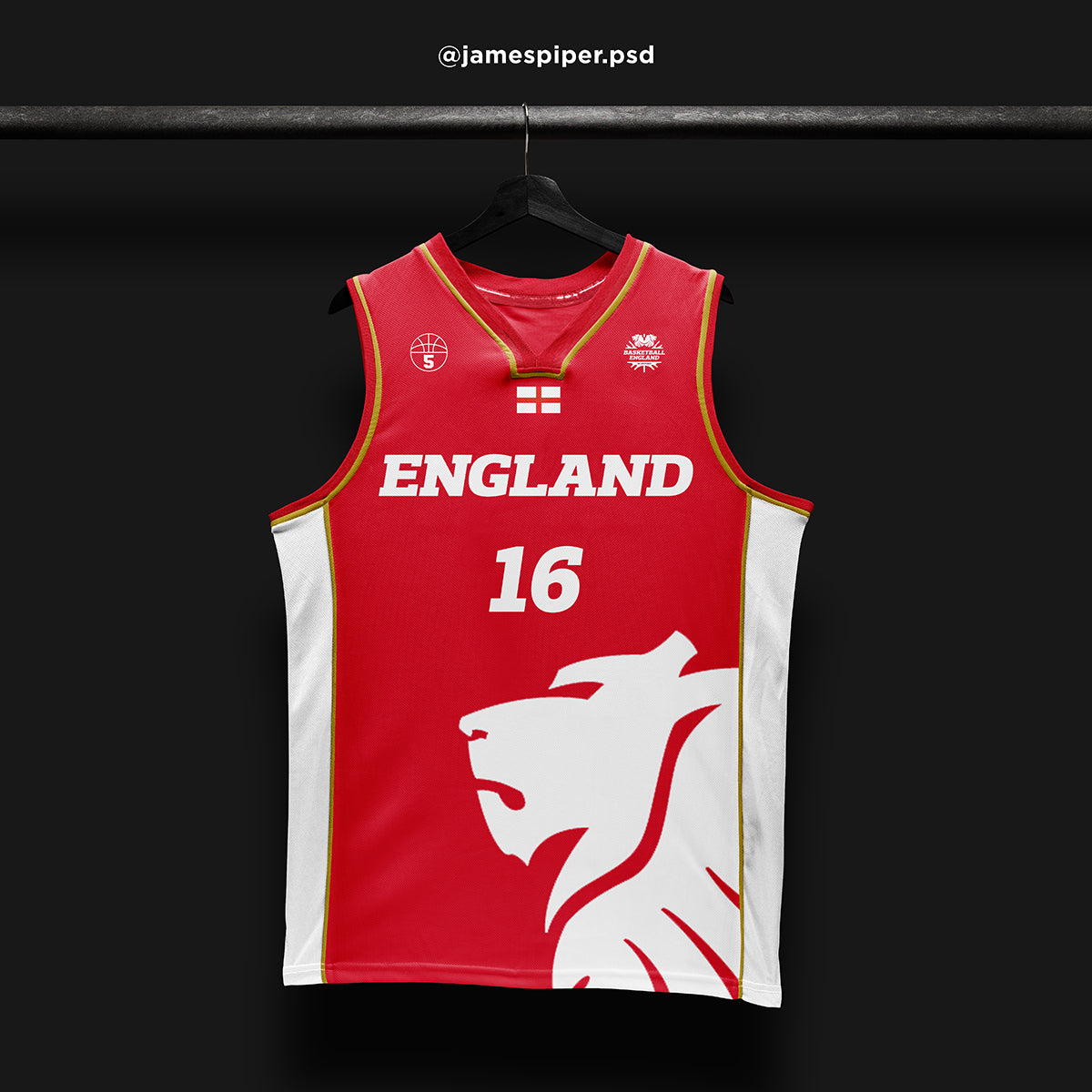 James Piper Design STARTING 5 Made to Order Basketball Kit Single-Sided Example 3