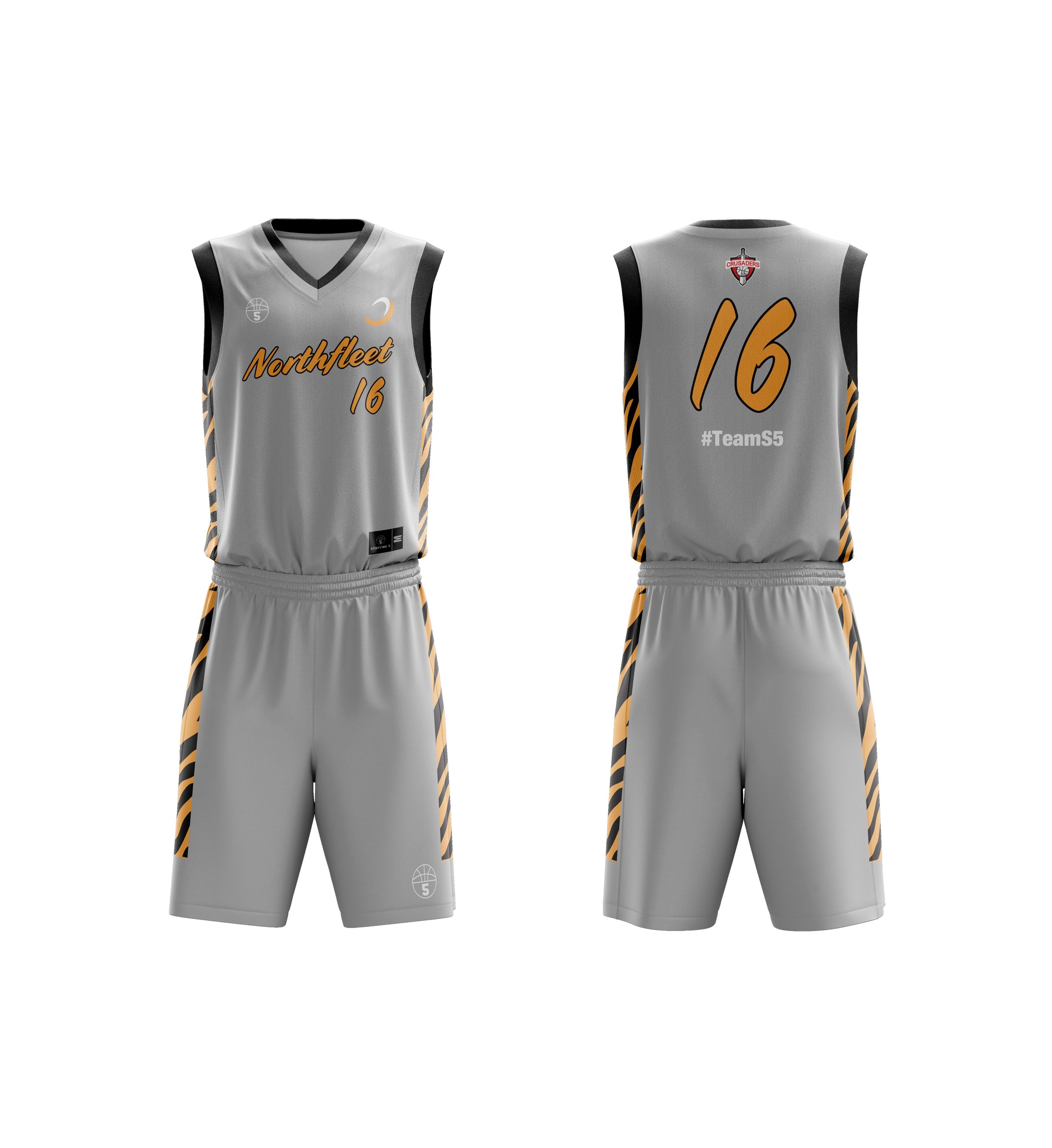 STARTING 5 Sublimated Basketball Kit Single-Sided Example 17