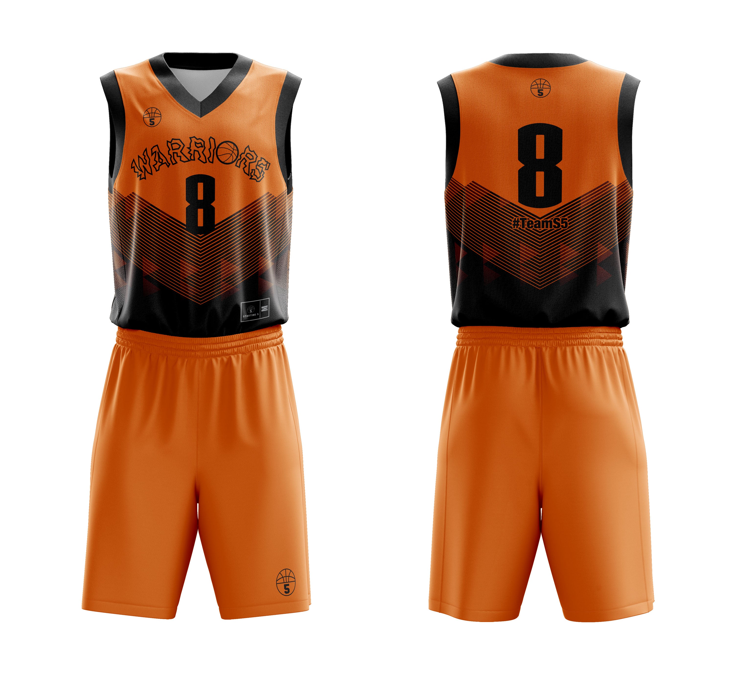 sublimation orange jersey design